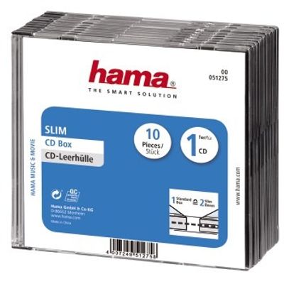 Hama CD Slim Box 10 Pak