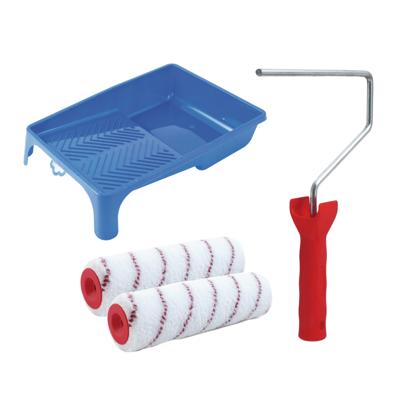 Sorex Verfrollers schilderen set - met beugel en verfbak - 2x anti spatten rollers - breedte 18 cm