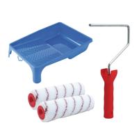 Sorex Verfrollers schilderen set - met beugel en verfbak - 2x anti spatten rollers - breedte 18 cm