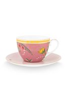 Pip Studio La Majorelle Cappuccino Kop & Schotel Roze