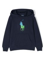 POLO RALPH LAUREN KIDS hoodie à logo imprimé - Bleu - thumbnail