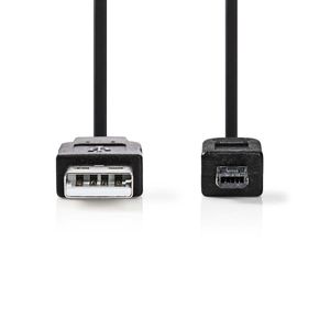Nedis USB-Kabel | USB-A Male naar Mini 4-Pin Male | 480 Mbps | 2 m | 1 stuks - CCGP60200BK20 CCGP60200BK20