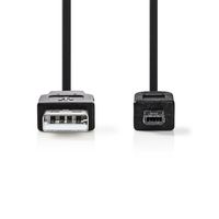 Nedis USB-Kabel | USB-A Male naar Mini 4-Pin Male | 480 Mbps | 2 m | 1 stuks - CCGP60200BK20 CCGP60200BK20 - thumbnail
