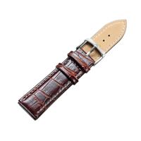 CAGARNY eenvoudige Fashion horloges Band zilveren gesp-lederen horlogebandje breedte: 22mm(Brown)