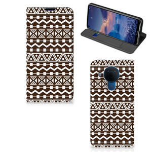 Nokia 5.4 Hoesje met Magneet Aztec Brown