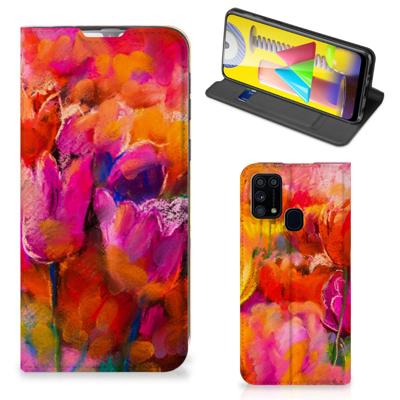 Bookcase Samsung Galaxy M31 Tulips Bookcase Samsung Galaxy M31 Tulips