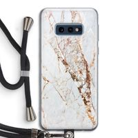 Goud marmer: Samsung Galaxy S10e Transparant Hoesje met koord