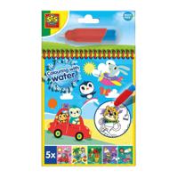 SES kleuren met water kleurboek - op reis
