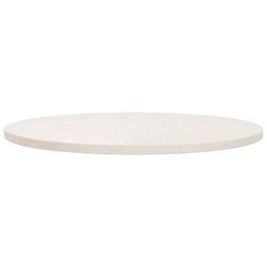 The Living Store Tafelblad rond - Grenenhout - 80 x 2.5 cm (ø x H) - Wit