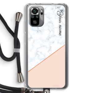 Marmer in stijl: Xiaomi Redmi Note 10S Transparant Hoesje met koord