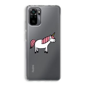 Eenhoorn: Xiaomi Redmi Note 10 Pro Transparant Hoesje