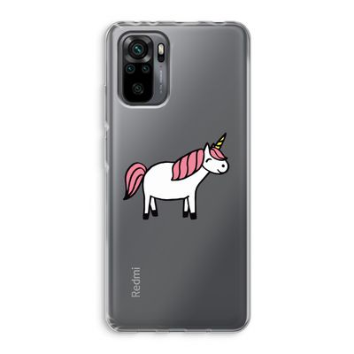 Eenhoorn: Xiaomi Redmi Note 10 Pro Transparant Hoesje