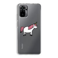 Eenhoorn: Xiaomi Redmi Note 10 Pro Transparant Hoesje