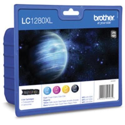 Brother inktcartridge, 1.200-2.400 pagina&apos;s, OEM LC-1280XLVALBPDR, 4 kleuren