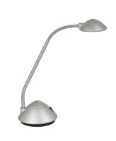 Bureaulamp maul arc led zilver