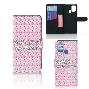 Samsung Galaxy M31 Portemonnee Hoesje Flowers Pink DTMP