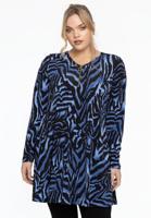 Yoek Tunic wide bottom zip KAMEO | Blauw | Maat 46/48