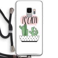 I love cacti: Samsung Galaxy S9 Transparant Hoesje met koord