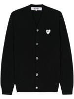 Comme Des Garçons Play cardigan en laine à patch cœur - Noir