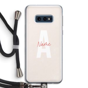 Strawberry Milkshake: Samsung Galaxy S10e Transparant Hoesje met koord