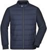 James & Nicholson JN1124 Men´s Hybrid Sweat Jacket - /Navy - XXL