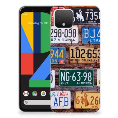 Google Pixel 4 | Siliconen hoesje | met foto Kentekenplaten