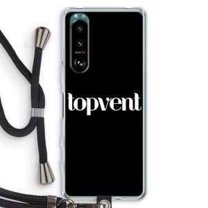 Topvent Zwart: Sony Xperia 5 III Transparant Hoesje met koord
