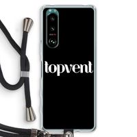 Topvent Zwart: Sony Xperia 5 III Transparant Hoesje met koord