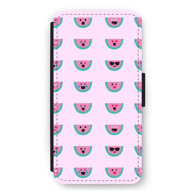 Smiley watermeloenprint: iPhone 11 Flip Hoesje