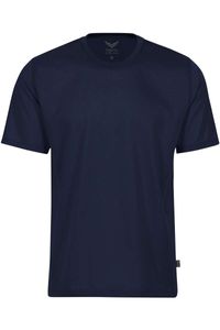 TRIGEMA Comfort Fit T-Shirt ronde hals Marine, Effen