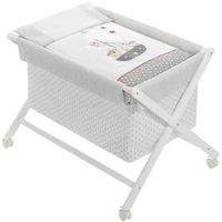 Interbaby Wieg Junior 90 X 55 Cm Hout/katoen Wit 5-delig - thumbnail