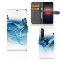 Sony Xperia 1 II | Telefoonhoesje | Met pasjeshouder | Vlinders