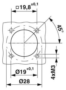 M17 Compact connector wanddoorvoeren 1618835 ST-17S1N8ACK03S Zilver Phoenix Contact Inhoud: 1 stuk(s)