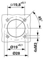 M17 Compact connector wanddoorvoeren 1618835 ST-17S1N8ACK03S Zilver Phoenix Contact Inhoud: 1 stuk(s) - thumbnail