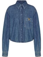 Valentino Garavani chemise VGold en jean - Bleu