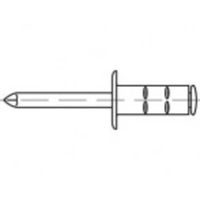 TOOLCRAFT TO-5455212 Open popnagel 4 mm 500 stuk(s) - thumbnail