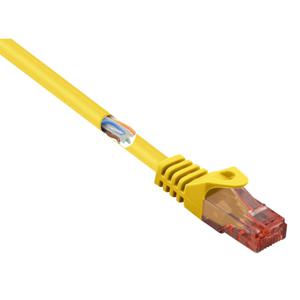 Renkforce RF-5462928 RJ45 Netwerkkabel, patchkabel CAT 6 U/UTP 0.15 m Geel Snagless, Halogeenvrij 1 stuk(s)