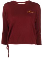 Marni pull en cachemire à logo brodé - Rouge