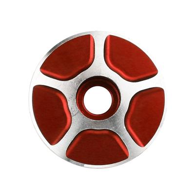1 paar C17 fiets CNC aluminium fiets headset Cap (rood)