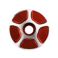 1 paar C17 fiets CNC aluminium fiets headset Cap (rood)