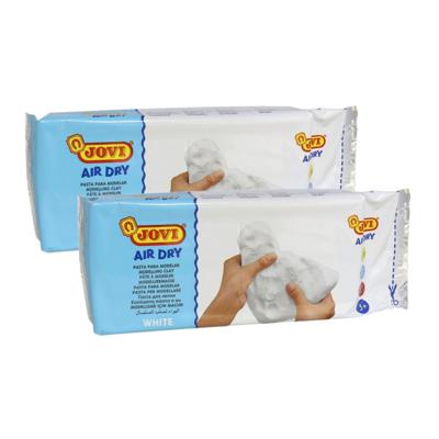Kinder speelgoed klei - 2x - 1 kilo - kleur wit - Boetseer/boetseren klei