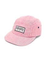 Kenzo Kids casquette rayée à patch logo - Rouge