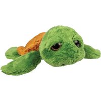 Suki Gifts pluche zeeschildpad Jules knuffeldier - cute eyes - donkergroen - 14 cm   - - thumbnail