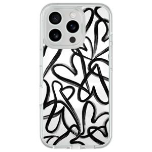 iPhone 16 Pro hybride hoesje - Midnight hearts