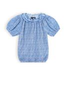 NoNo Meisjes blouse AOP plisse - Kessa - Parisian blauw - thumbnail