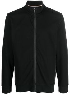 BOSS veste en coton à fermeture zippée - Noir