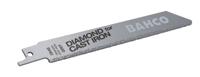 Bahco Reciprozaagblad | met diamantkorrels | voor gietijzer en keramiek | 6 TPI | 150 mm - 2-delig - 3946-150-DG-ST-2P