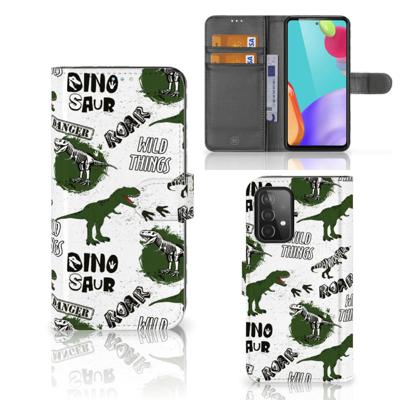 Telefoonhoesje | Met pasjeshouder | voor Samsung Galaxy A52 Dinosaurus