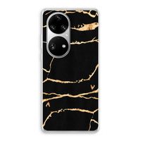 Gouden marmer: Huawei P50 Pro Transparant Hoesje