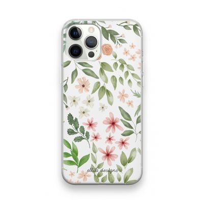 Botanical sweet flower heaven: iPhone 12 Pro Transparant Hoesje